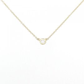 Tiffany & Co 18K Yellow Gold T Smile Necklace E0278
