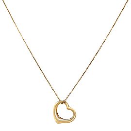 Tiffany & Co. 18k Gold Elsa Peretti Open Heart Necklace
