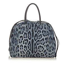 Dolce&Gabbana Leopard Print Canvas Tote Bag