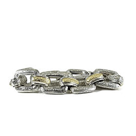 Konstantino 925 Sterling Silver & 18K Yellow Gold Linked Bracelet