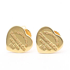 TIFFANY & Co 18K Pink Gold Heart Earrings