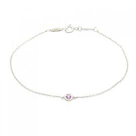 Tiffany & Co 925 Silver Sapphire By the Yard Bracelet E1087