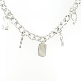 GUCCI 925 Silver Link Slave Necklace E0300