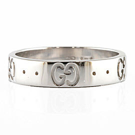 GUCCI : 18K white Gold Ring US4