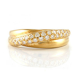 MIKIMOTO 18k Yellow Gold 26P Diamond Ring LXKG-628