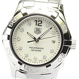 TAG HEUER Aqua Racer Stainless Steel/SS 10P Diamond Quartz Watch