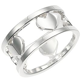 Tiffany & Co 925 Silver Heart motif US 5.5 Ring LXNK-755
