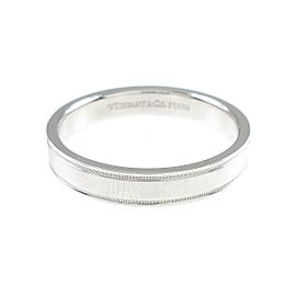 TIFFANY & Co 950 Platinum Double mill grain Ring LXGYMK-850