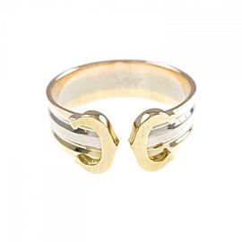 Cartier 18k White , Yellow and Pink Gold 2C Ring US 5.25 LXGKM-16