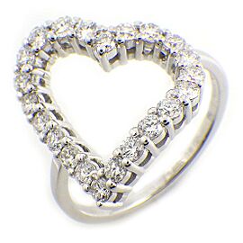 GUCCI 18K white Gold Diamond US 4.75 Ring B0039