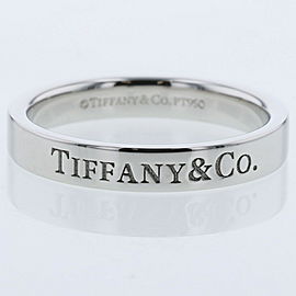 TIFFANY & Co 950 Platinum Flat band Ring LXGBKT-1086