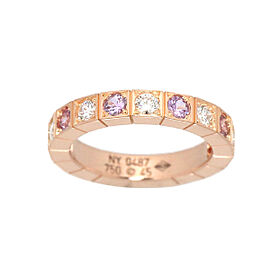 Cartier 18K pink Gold Lanieres Sapphire Diamond Ring US:9.5