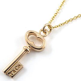 Tiffany & Co 18K Pink Gold Vintage Oval Key Necklace B0149