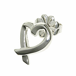 TIFFANY & Co 925 Silver Rubbing heart Earring LXGQJ-571