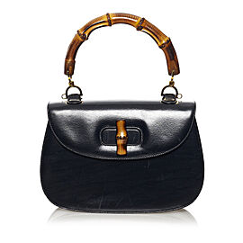 Gucci Bamboo Night Leather Satchel