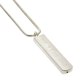 Tiffany & Co 925 Silver 1837 Bar Tag Necklace QJLXG-2543