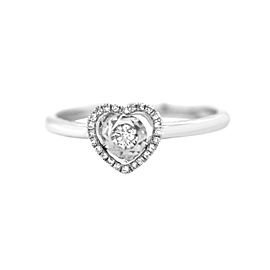 18k White Gold Diamond Heart Ring