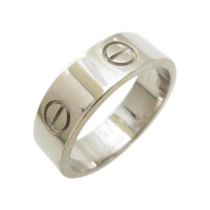 Cartier 750 White Gold Love Ring Size 
