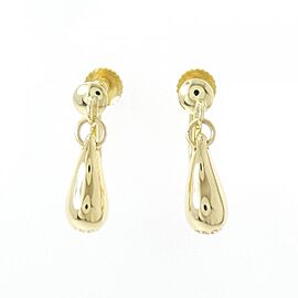 TIFFANY & Co 18K Yellow Gold Tear Drop Earrings E0095