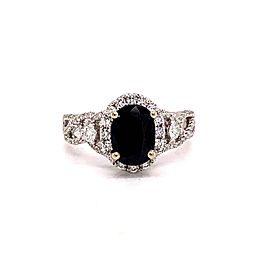 Diamond Sapphire Ring 18k Gold 2.58 Ct Women Certified $2,950 821732