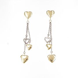 TIFFANY & Co 18K Yellow White Gold Multi heart drop earrings LXGKM-110