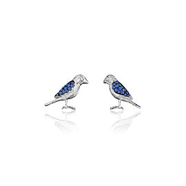 Wonderland Lovebird Sapphire Stud Earrings