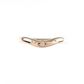 TIFFANY & Co 18K Pink Gold Diamond Curved Ring LXGYMK-795