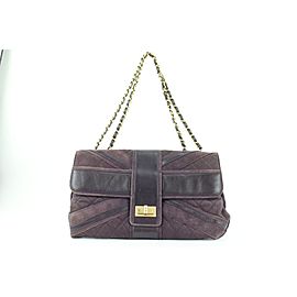 Chanel Purple Suede x Leather Jumbo Reissue Chain Flap 862939
