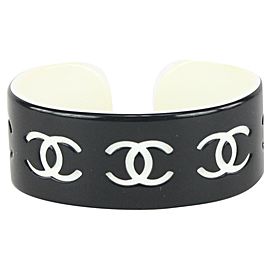 Chanel 01P CC Logo Cuff Bracelet Bangle 4C1018