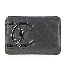 Chanel Black Quilted Lambskin Cambon Ligne Card Holder Wallet 252ccs212