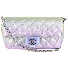 Chanel Iridescent Ombre Leather Rectangular Crossbody Mini Flap Bag 923ca98