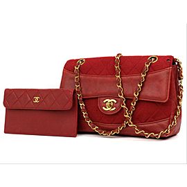 Chanel Red Quilted Classic Chain Flap Bag with Pouch 2201709