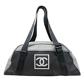 Chanel Duffle Bicolor Sports Boston 870706 Black Nylon Weekend/Travel Bag