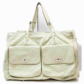 Chanel Extra Large Travel Shopper 860101 White Caviar Leather Tote