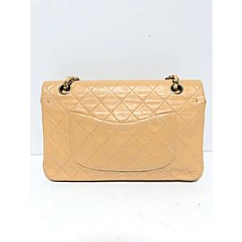 Chanel Handbag Classic Flap Quilted Medium Ghw 235160 Beige Lambskin Leather Shoulder Bag