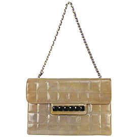 Chanel Purple-Taupe Chocolate Bar Quilted Keyboard Chain Flap 104c54