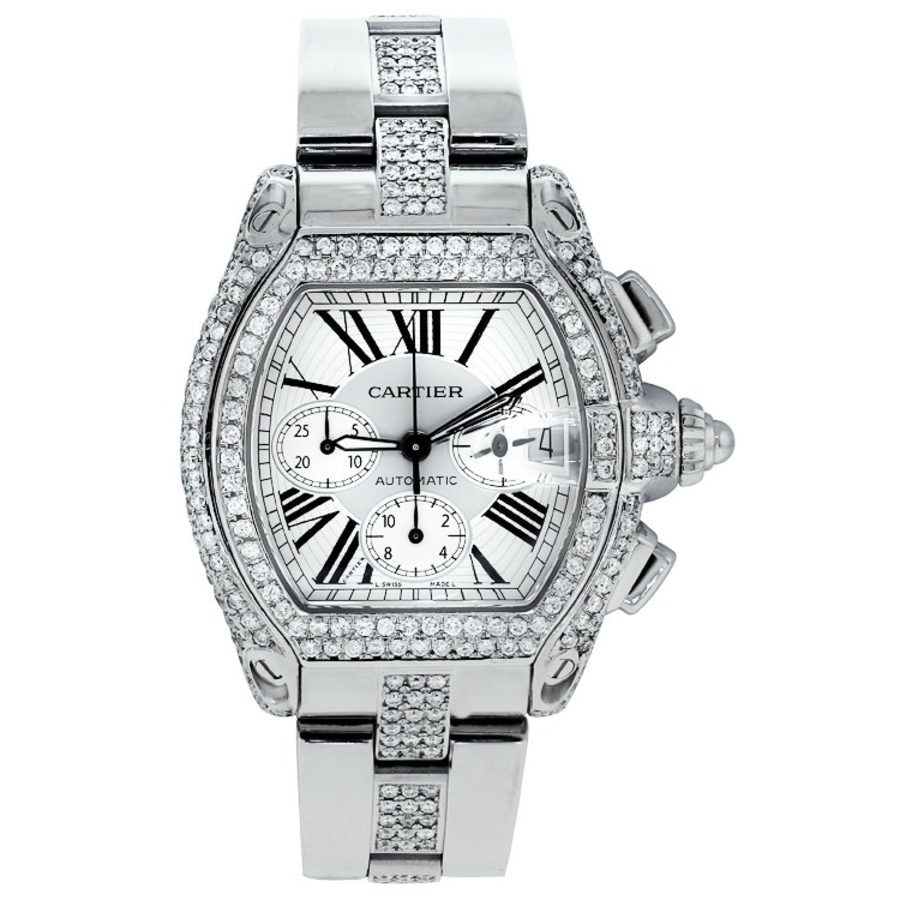 Cartier Roadster Chronograph White Dial 