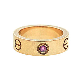 Cartier Love Ring Rose Gold with Pink Sapphire Size 49