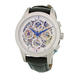 Perrelet Skeleton Chronograph GMT Stainless Steel Mens Watch