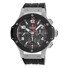Hublot "Big Bang" Stainless Steel/Ceramic & Rubber Automatic 44mm Mens Watch