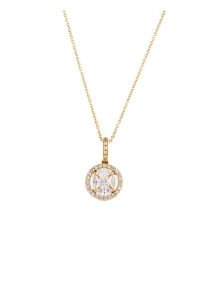 Mosaic Collection 18K Yellow Gold Diamonds Necklace