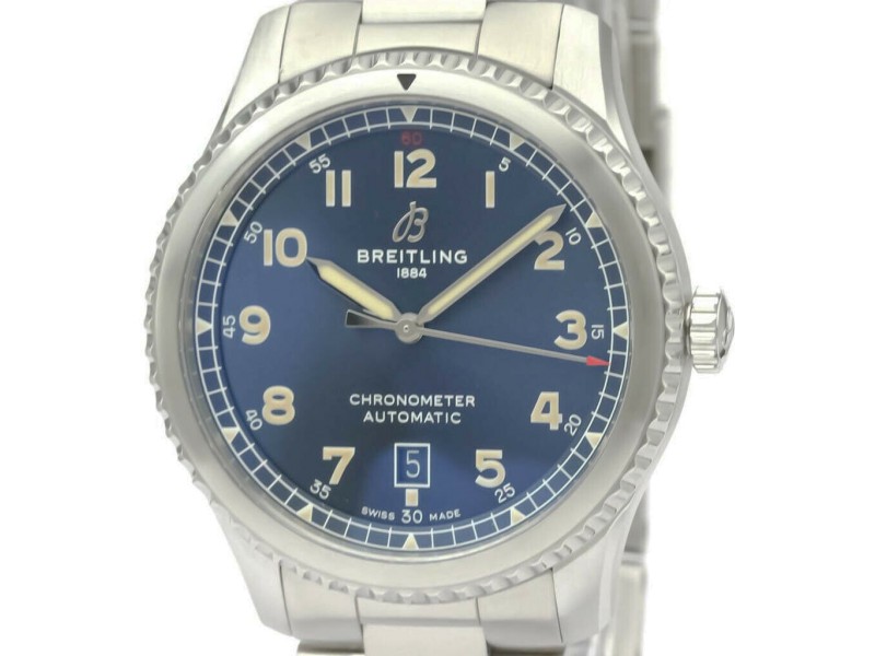 BREITLING Aviator 8 Steel Automatic Mens Watch A17315 LXGoodsLE-431