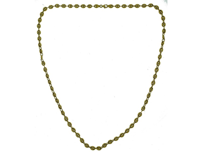 18K Yellow Gold Gucci Puff Link Chain Necklace