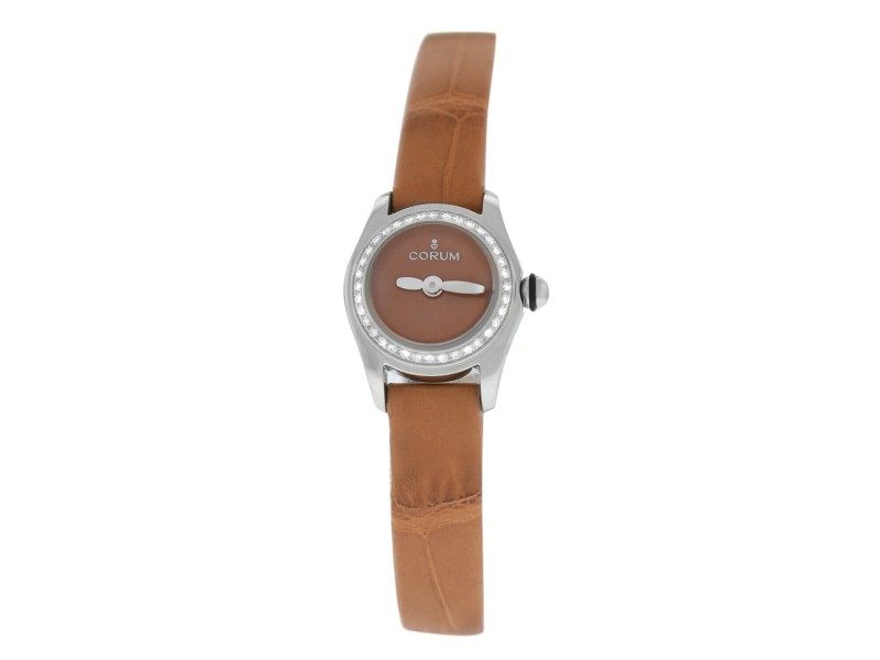 Corum Buble Mini 137.100.47/0032 BE01 Diamond Ladies Steel 17MM Quartz Watch