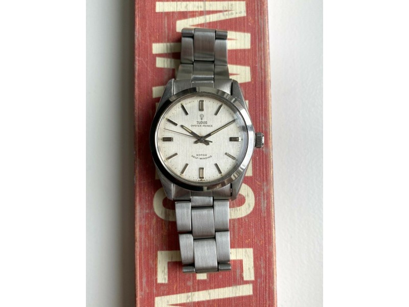 Vintage Tudor Oyster Prince 60s Automatic Silver Rose Dial Steel Case Watch