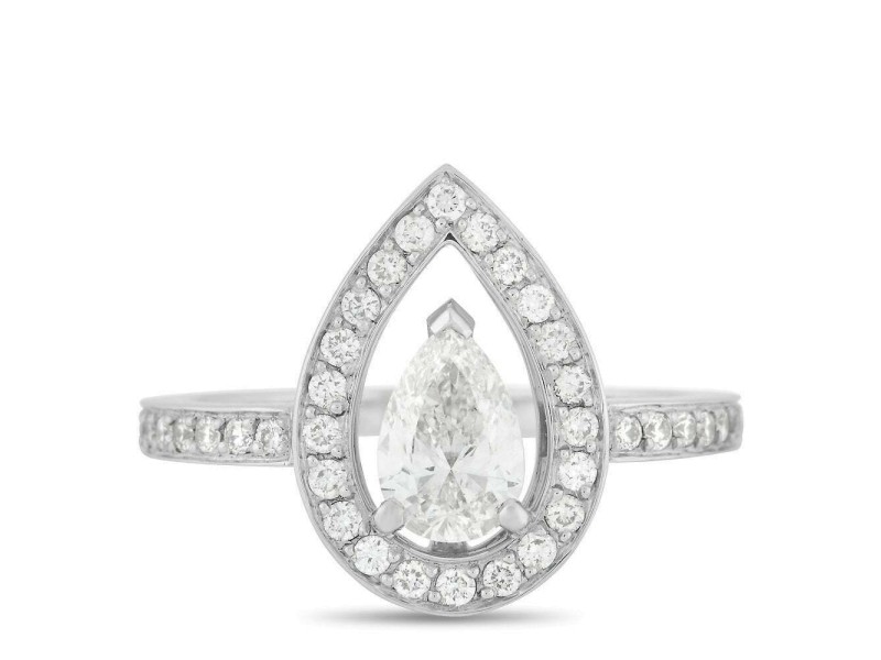 Fred of Paris Lovelight Platinum 0.65ct F-VS1 Diamond GIA Certified Ring