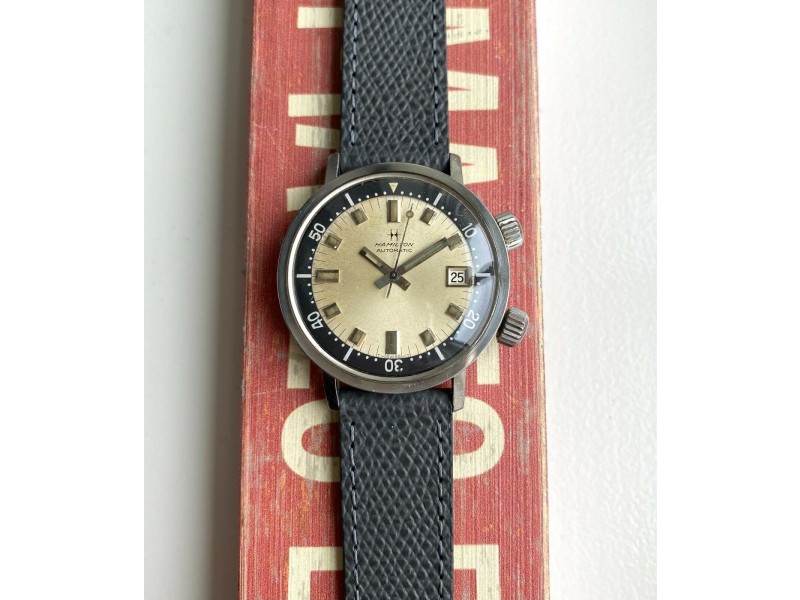 Vintage Hamilton Automatic 600 60s Diver Compressor Silver Dial Dual Crown Watch
