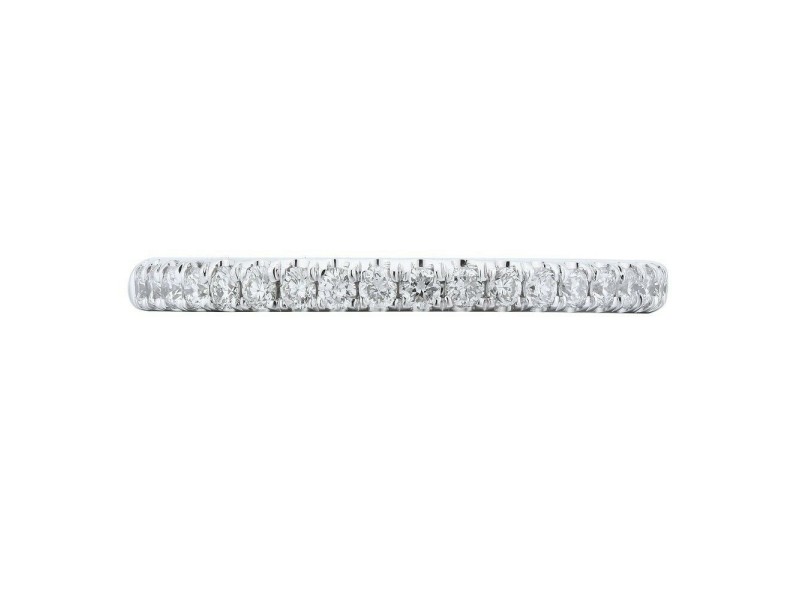 18K White Gold 0.25cts Genuine Diamond Pave Ladies Ring Size 6.5