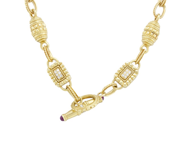 Vintage Diamonds Women's Vintage Necklace 18k Yellow Gold 0.80 cttw