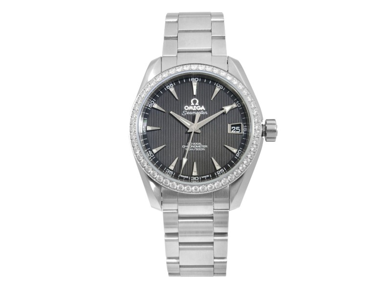 Omega Seamaster Aqua Terra Steel Diamond Black Dial Watch 231.15.39.21.51.001